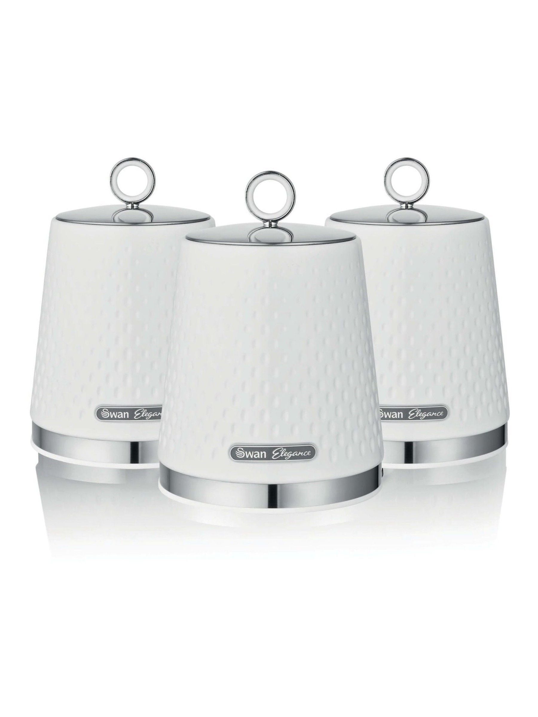 Swan towel pole and mug tree set white gloss (British brand)