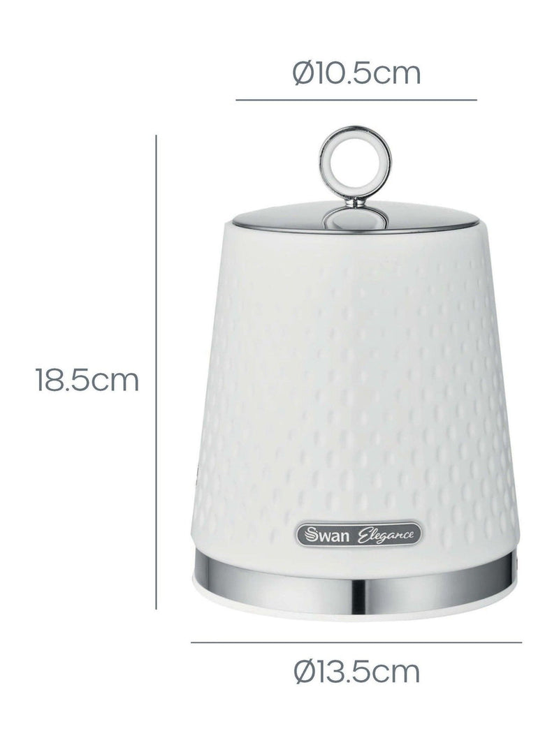 Swan towel pole and mug tree set white gloss (British brand)