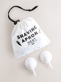 Black Beard shaving apron with suction cups and Velcro collar, UK version