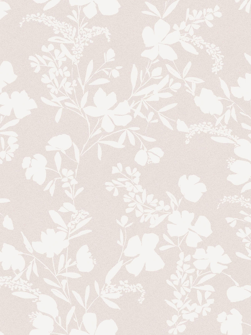 Neutral Silhouette Floral wallpaper sample A4, imported from the UK