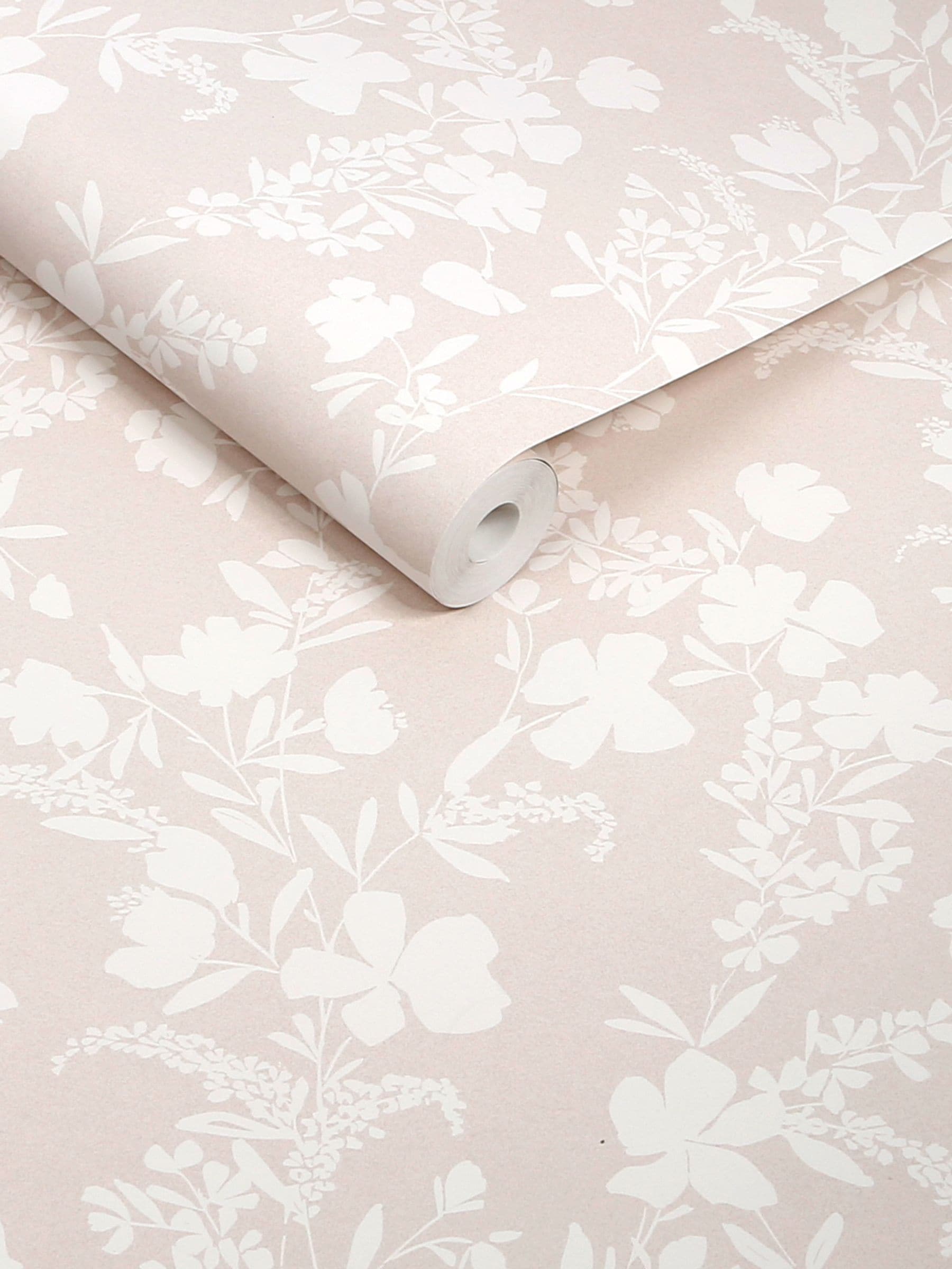 Neutral Silhouette Floral wallpaper sample A4, imported from the UK