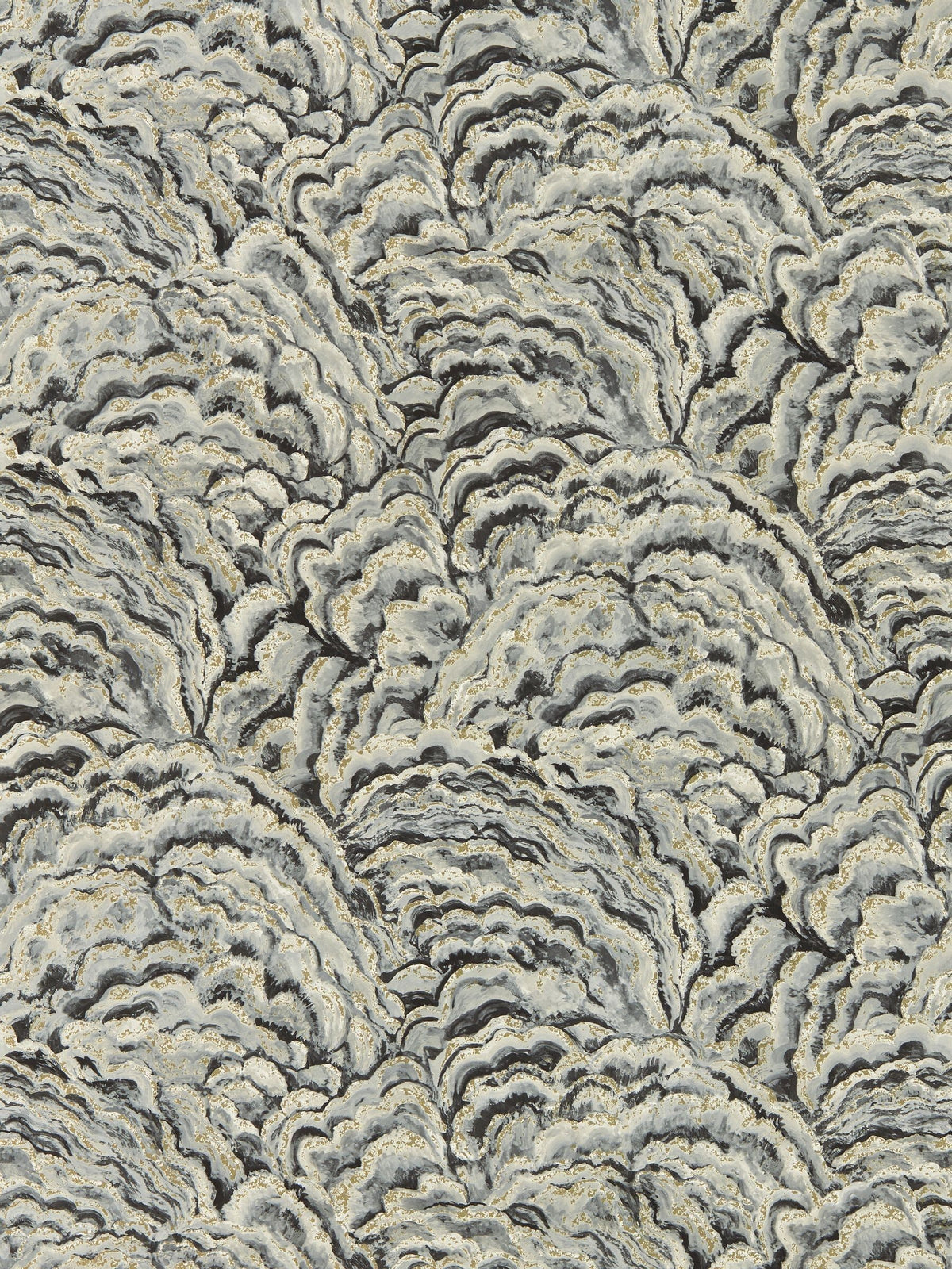 Clarke & Clarke Noir Gilver Lumino Exotica wallpaper sample - British product