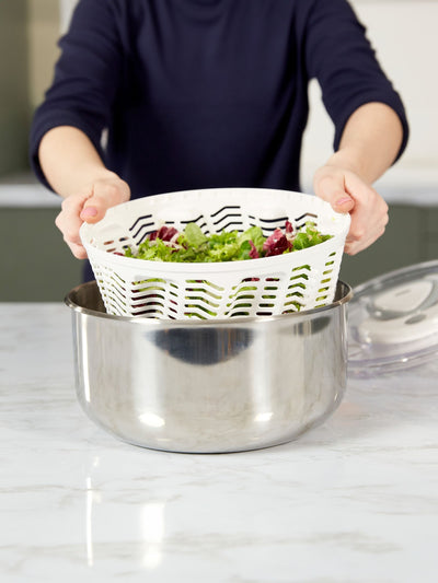 Zyliss Steel Easy Spin 2 Edelstahl-Salatschleuder