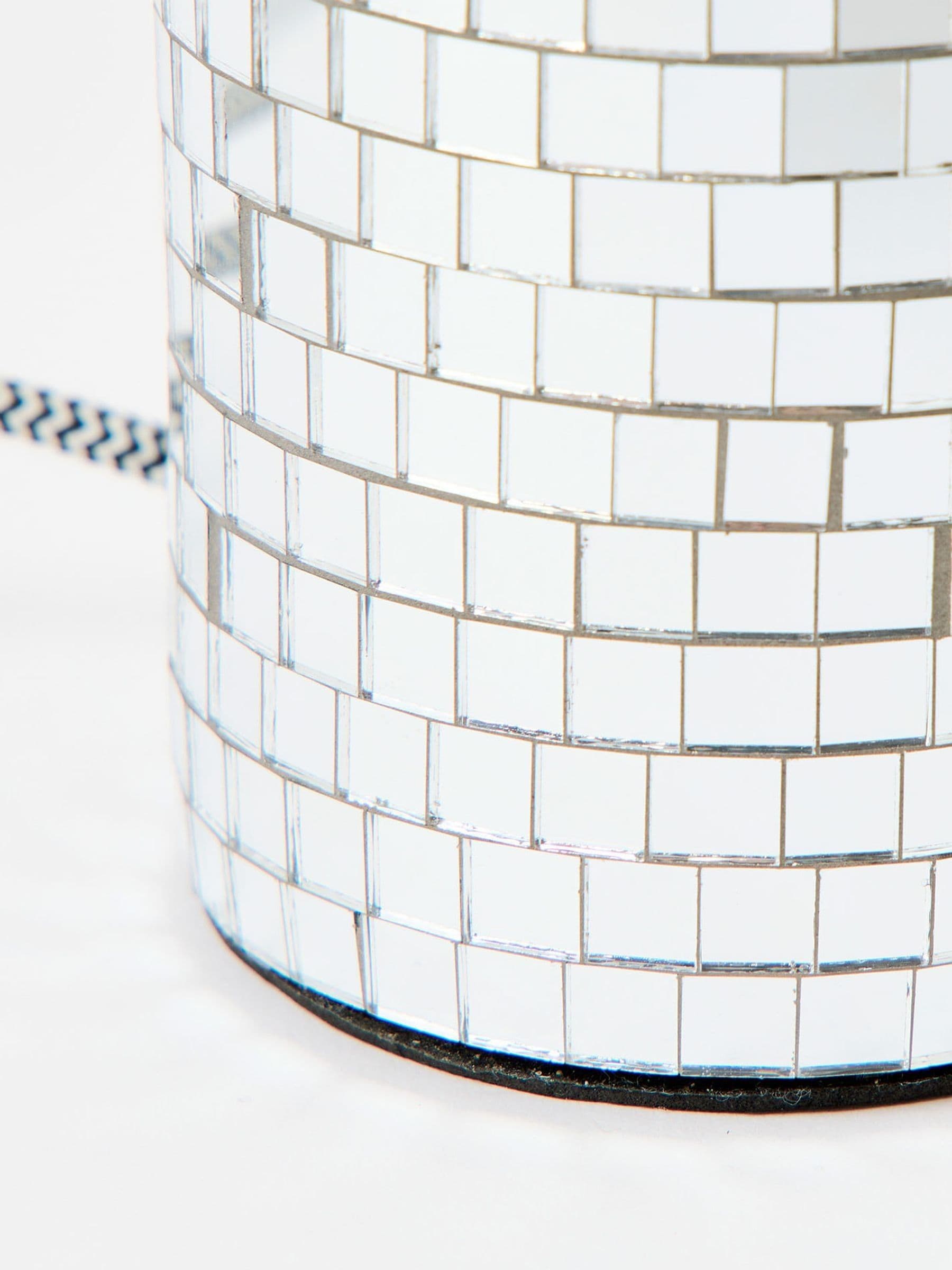 Oliver Bonas silver disco Vico desk lamp base 11cm (British brand)