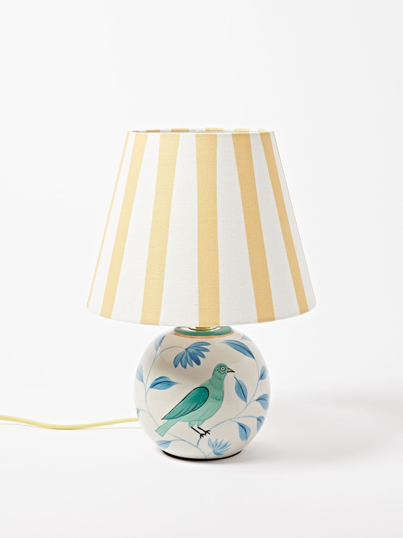 Oliver Bonas Blue Birdie table lamp 34cm, imported from the UK
