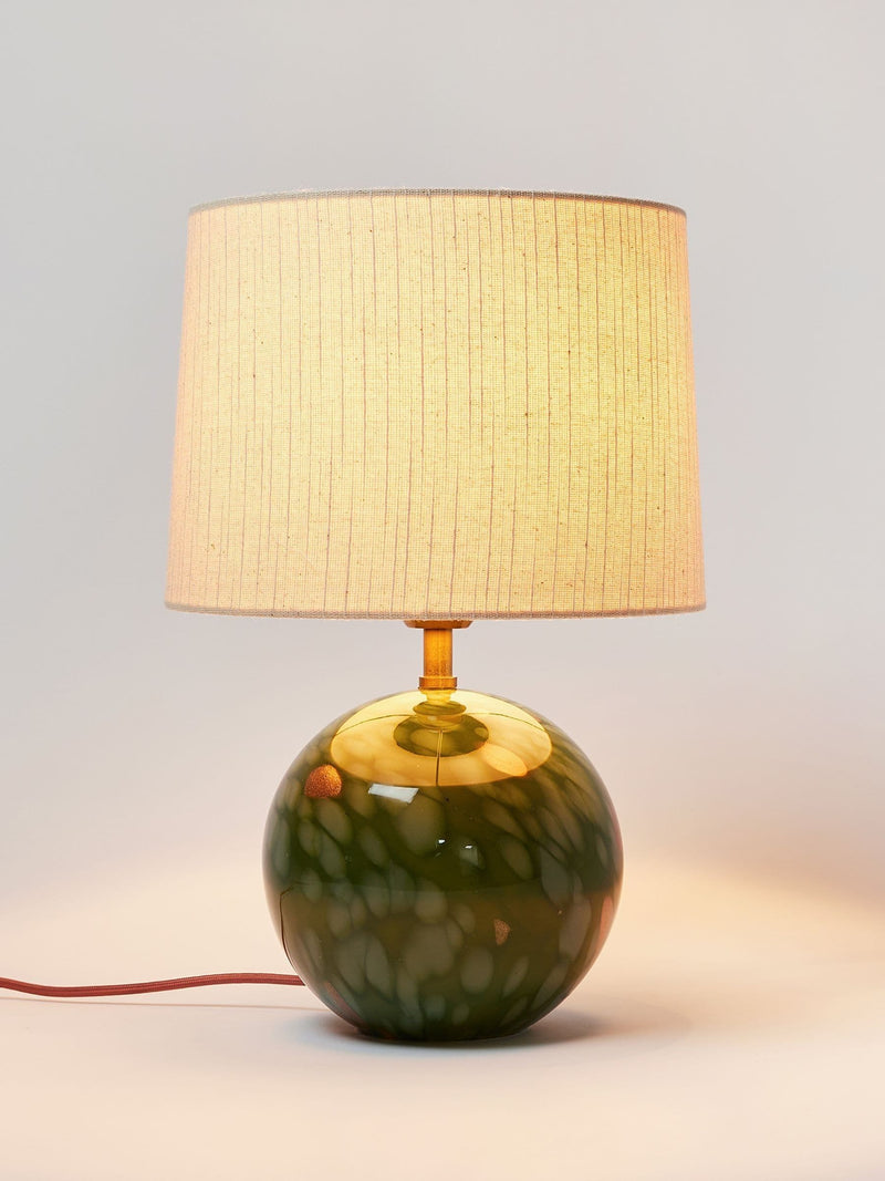 Oliver Bonas Green Zoja Glitter Desk Lamp ceramic base metallic flecks, UK version