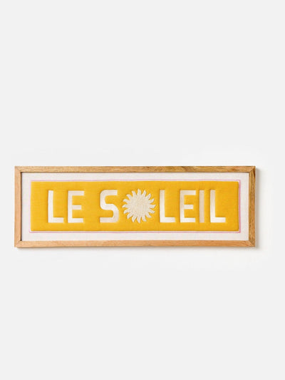Next Oliver Bonas Gul Le Soleil Brodert Innrammet Veggkunst- Kjøp online på McGrocer