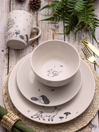 Neste Price & Kensington Cream Woodland 16-delers servisesett i steintøy - Kjøp online hos McGrocer