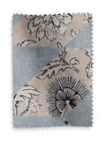 Blue patchwork Roman blind with blackout and thermal lining (British brand)