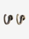 Antique brass curtain tieback hooks 2 pack, imported from the UK