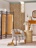 Cath Kidston Yellow Strawberry Garden A4 wallpaper sample (British brand)