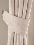 Set of 2 Natural Light Heavyweight Chenille Curtain Tie Backs