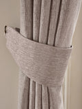 Set of 2 Natural Heavyweight Chenille Curtain Tie Backs
