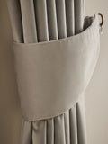 Set of 2 Natural Mink Matte Velvet Curtain Tie Backs