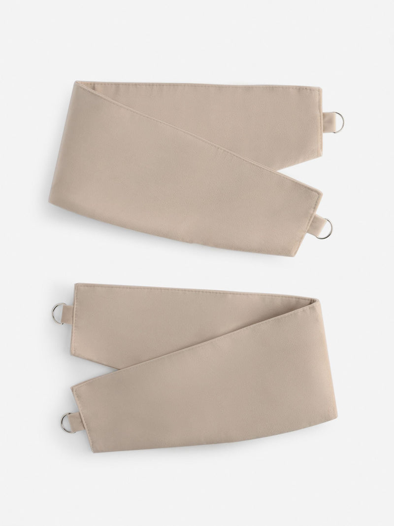 Natural oatmeal matte velvet curtain tie backs - British product
