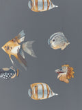 Harlequin wallpaper sample Amber Slate Kamanu Idyllic A4, imported from the UK