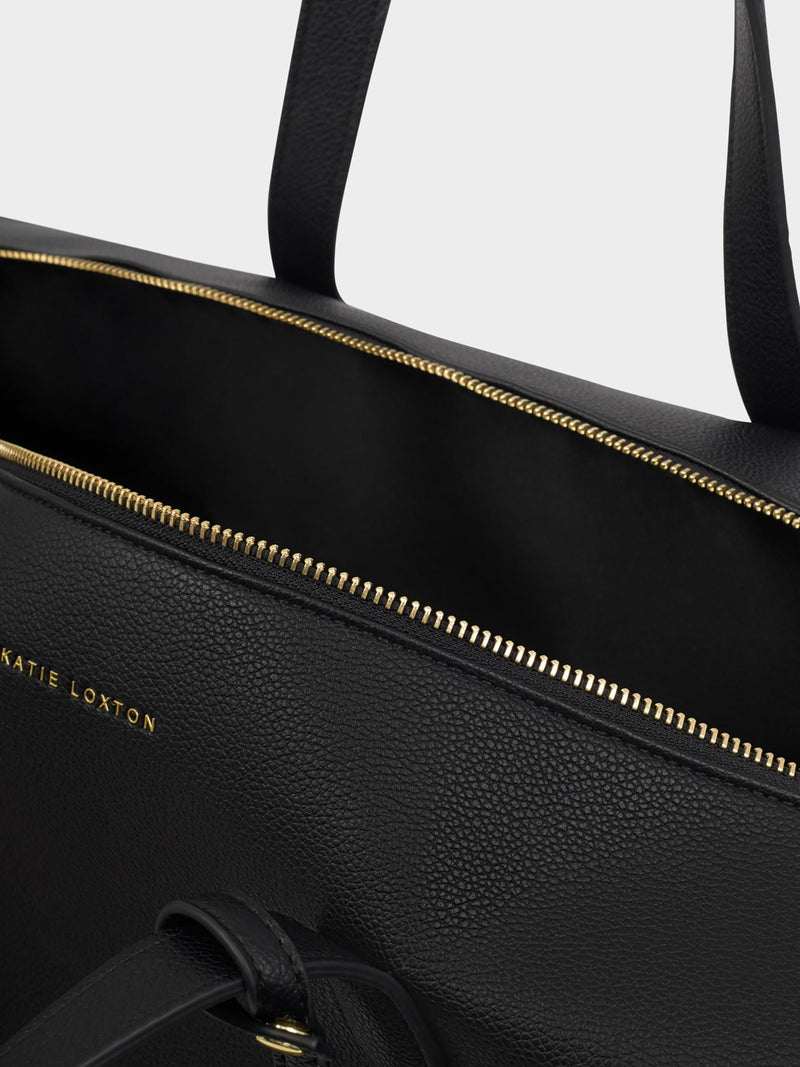 Katie Loxton black weekend holdall in 100% PU - British product