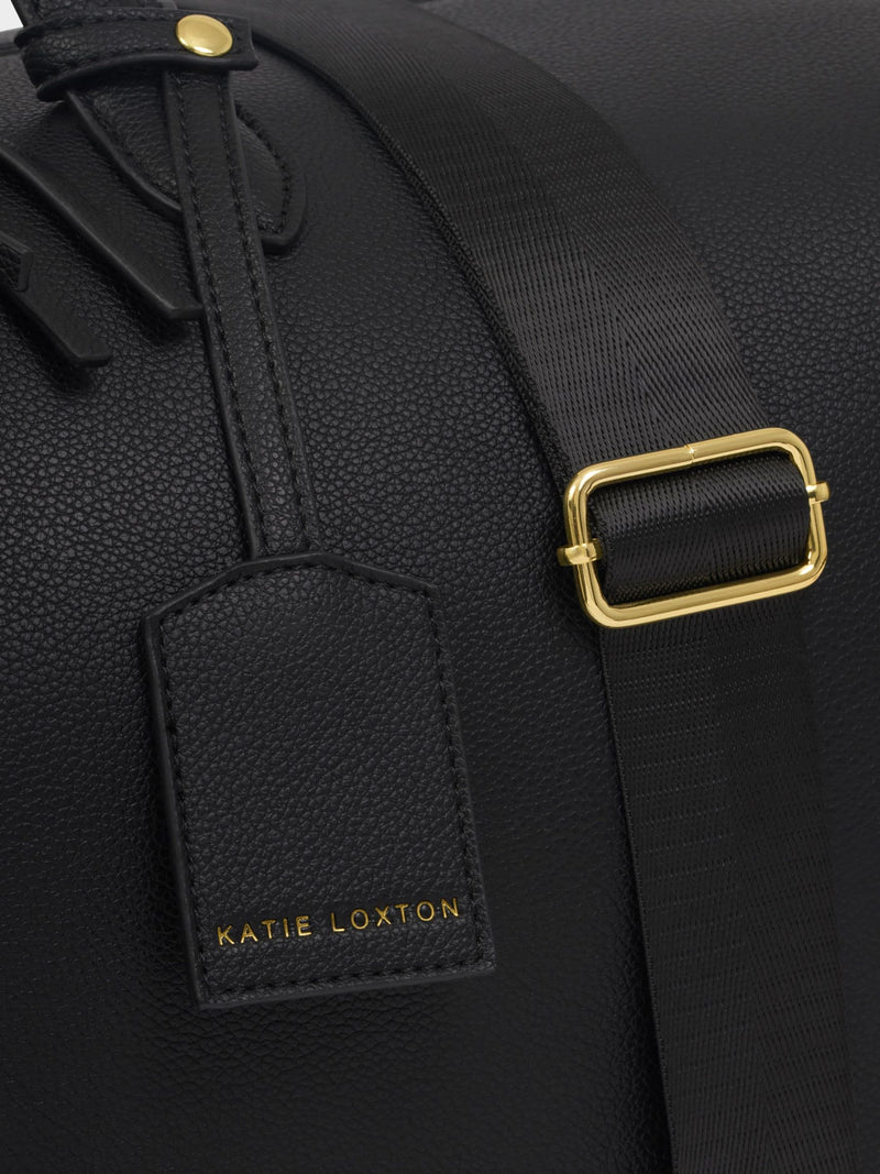 Katie Loxton black weekend holdall in 100% PU - British product