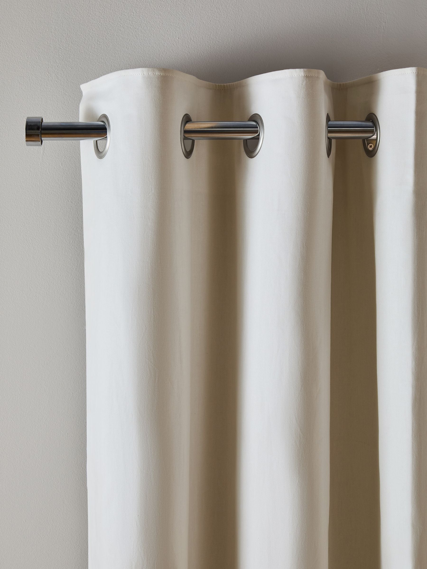 Natural Light Blackout/Thermal Cotton Eyelet Curtains