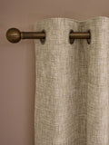 Natural Textured Chenille Lined Eyelet Curtains