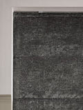 Charcoal grey chenille roman blind with blackout lining - British product