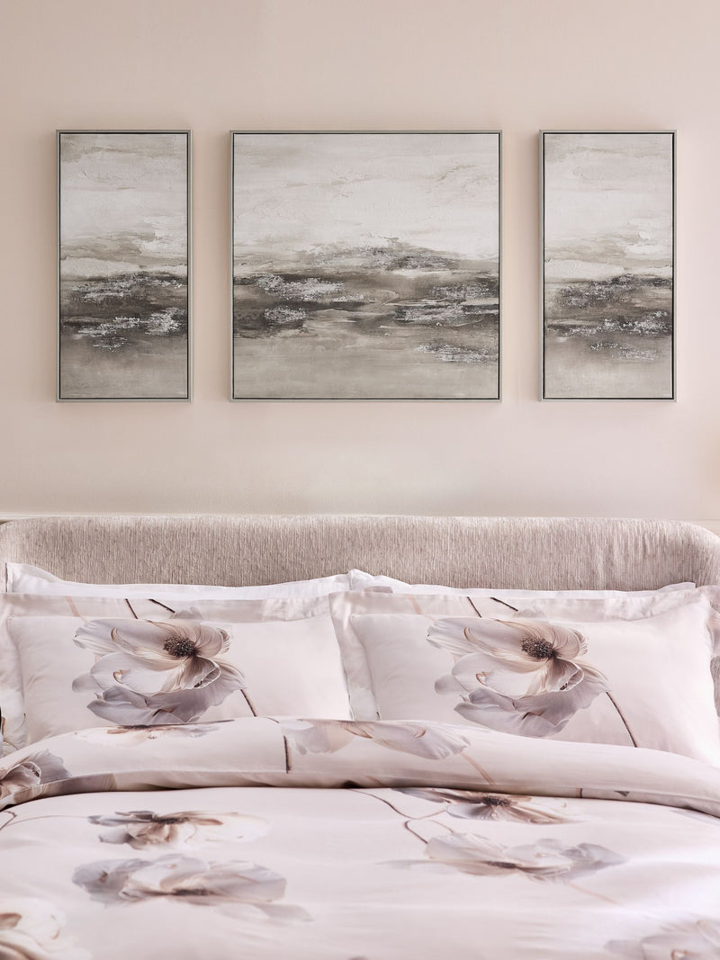 Lipsy silver tone abstract wall art set of 3 (British brand)
