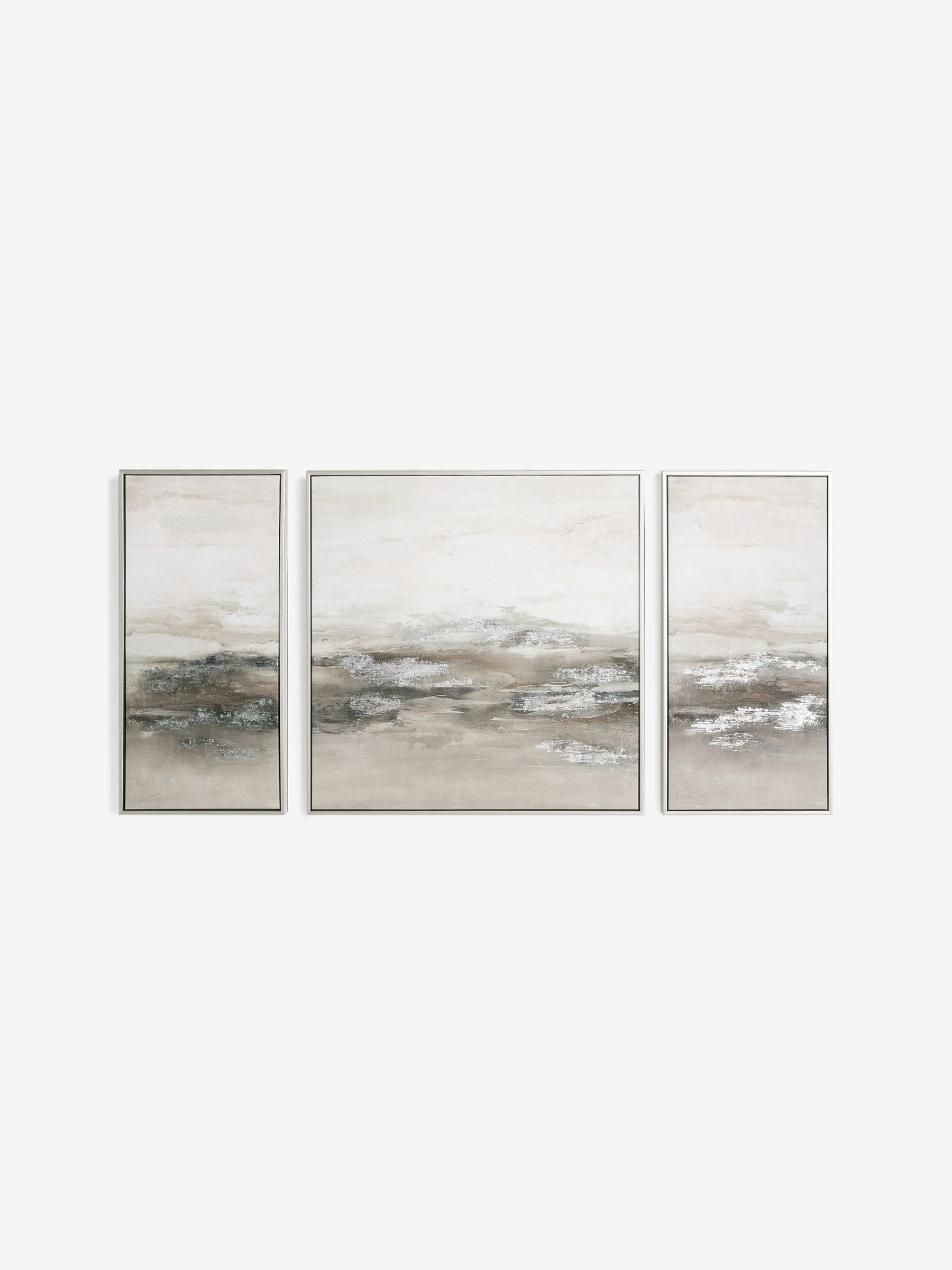 Lipsy silver tone abstract wall art set of 3 (British brand)