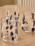 Nina Campbell tumbler glasses dark red confetti set of 4, imported from the UK