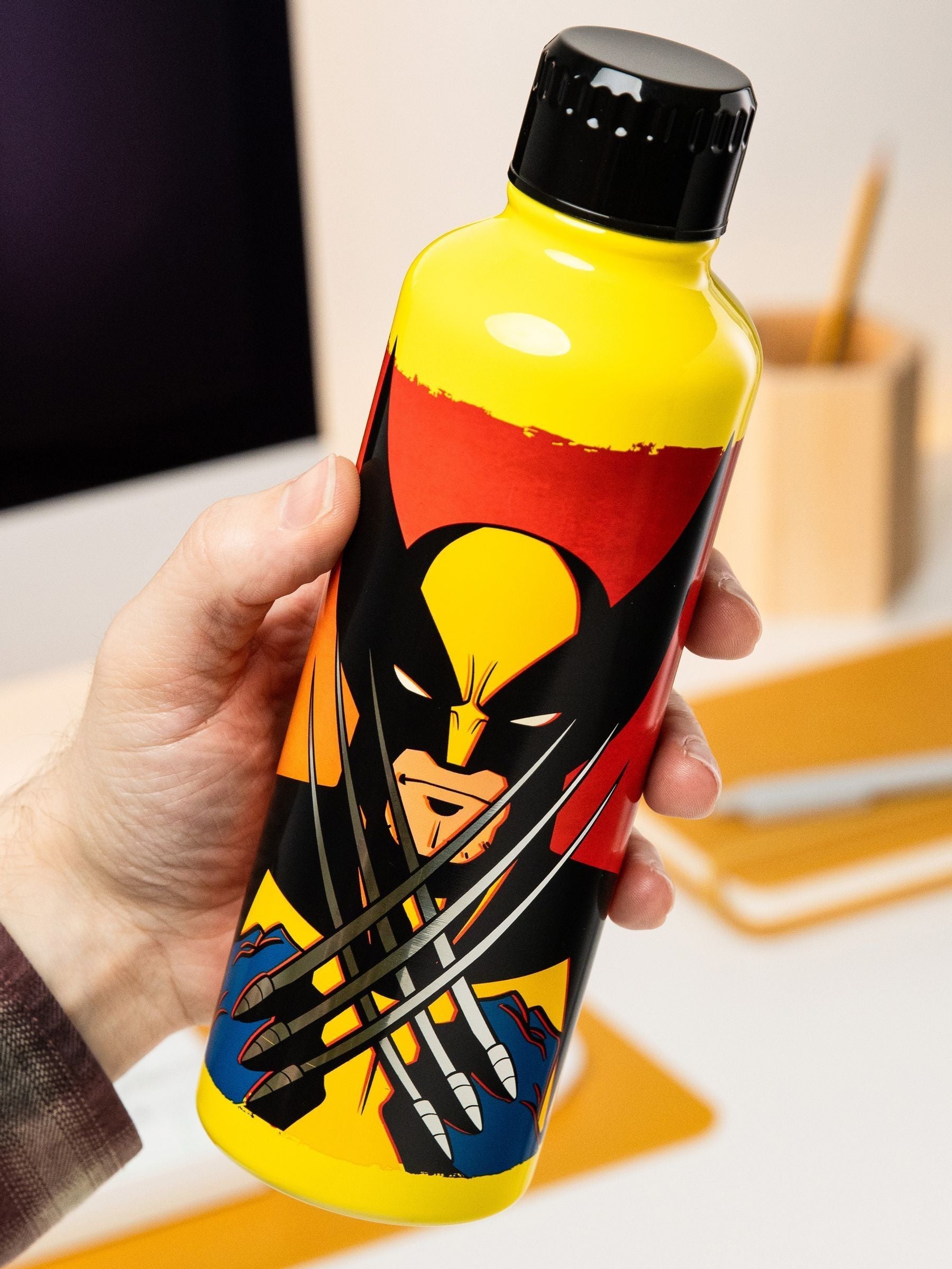 Marvel Wolverine print stainless steel water bottle, imported from the UK