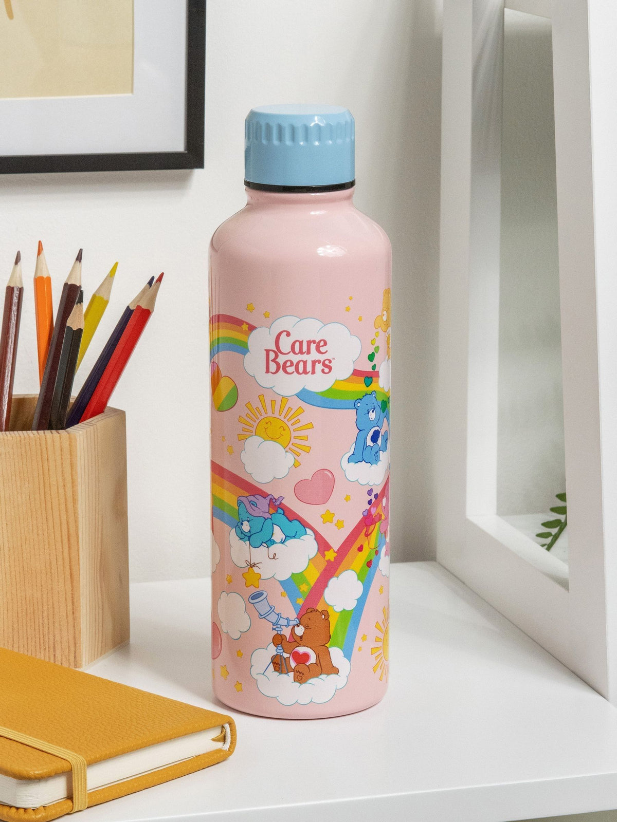 Care Bears rainbow stars water bottle, imported from the UK