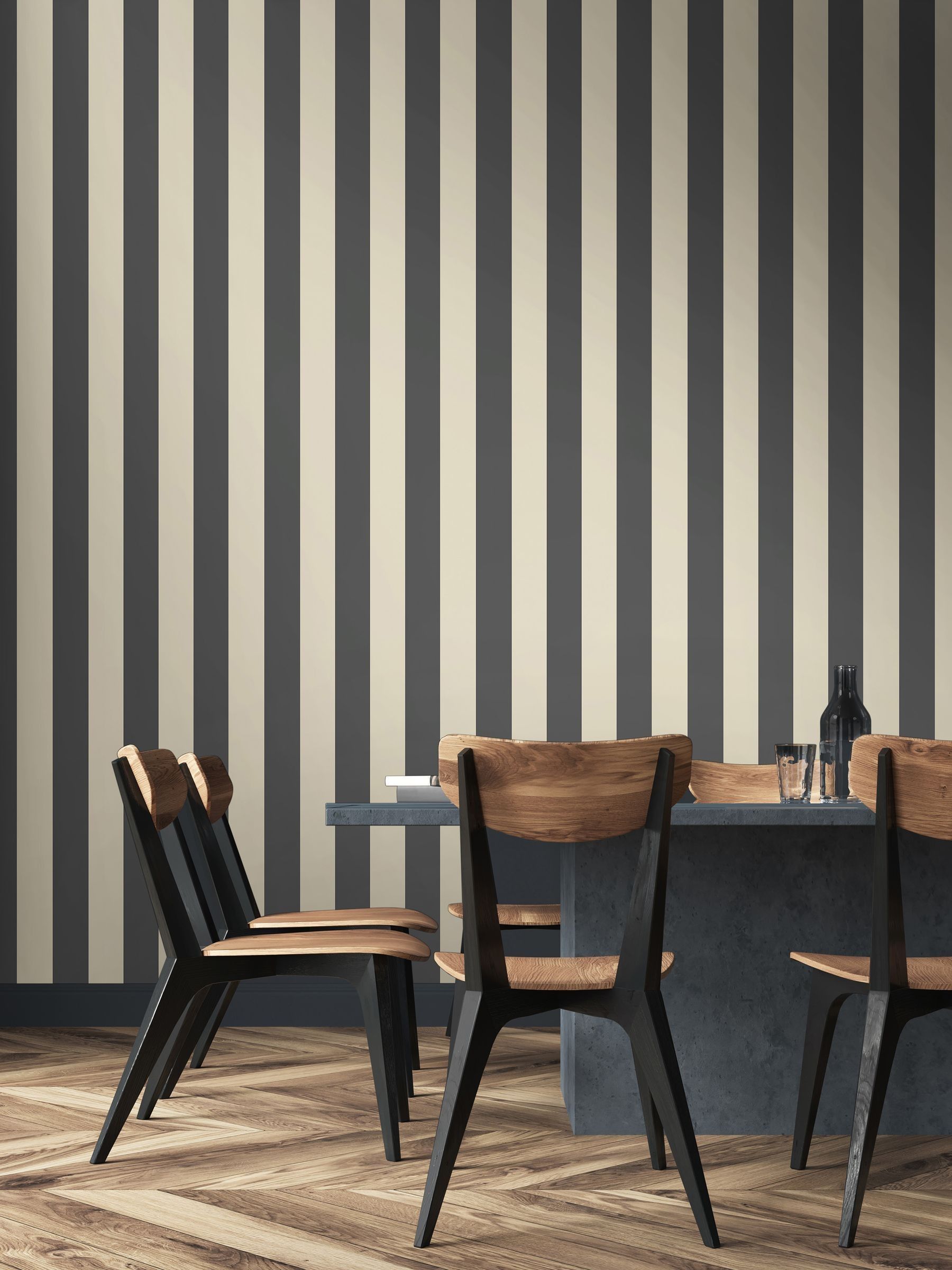 Ohpopsi wallpaper Onyx Bloc Stripe 10m, UK version
