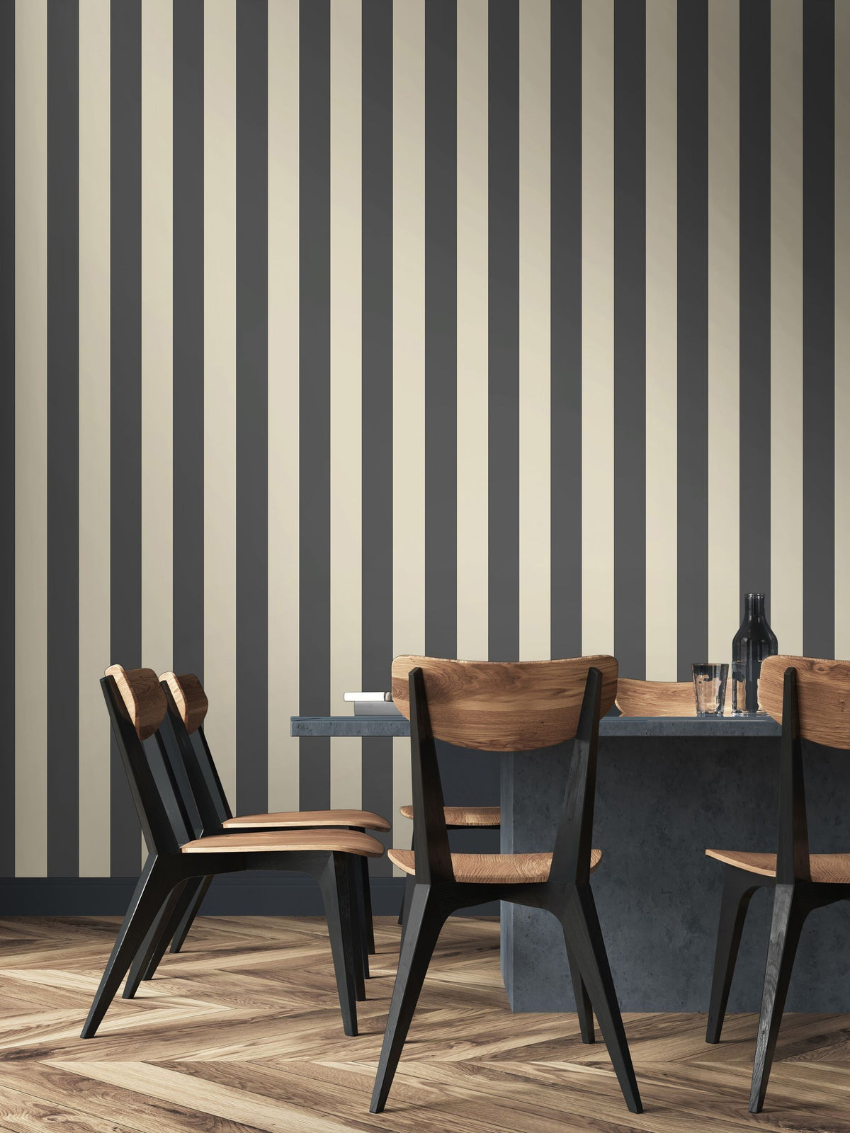 Ohpopsi wallpaper Onyx Bloc Stripe 10m, UK version