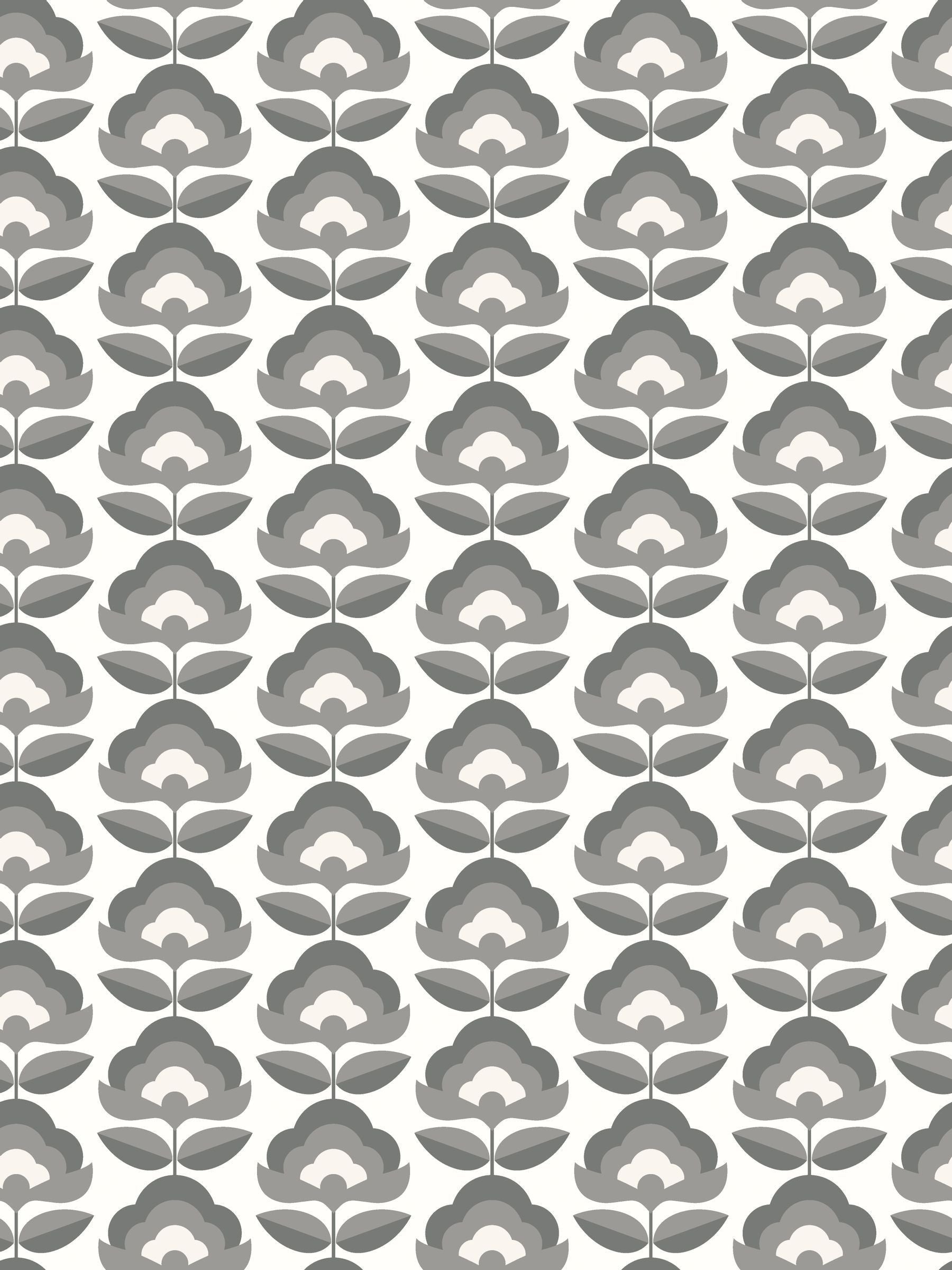 Hoopla Walls retro flower chalkboard wallpaper 10m roll, British product