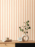 Hoopla Walls Peach Shadow Stripe wallpaper 10m (British brand)