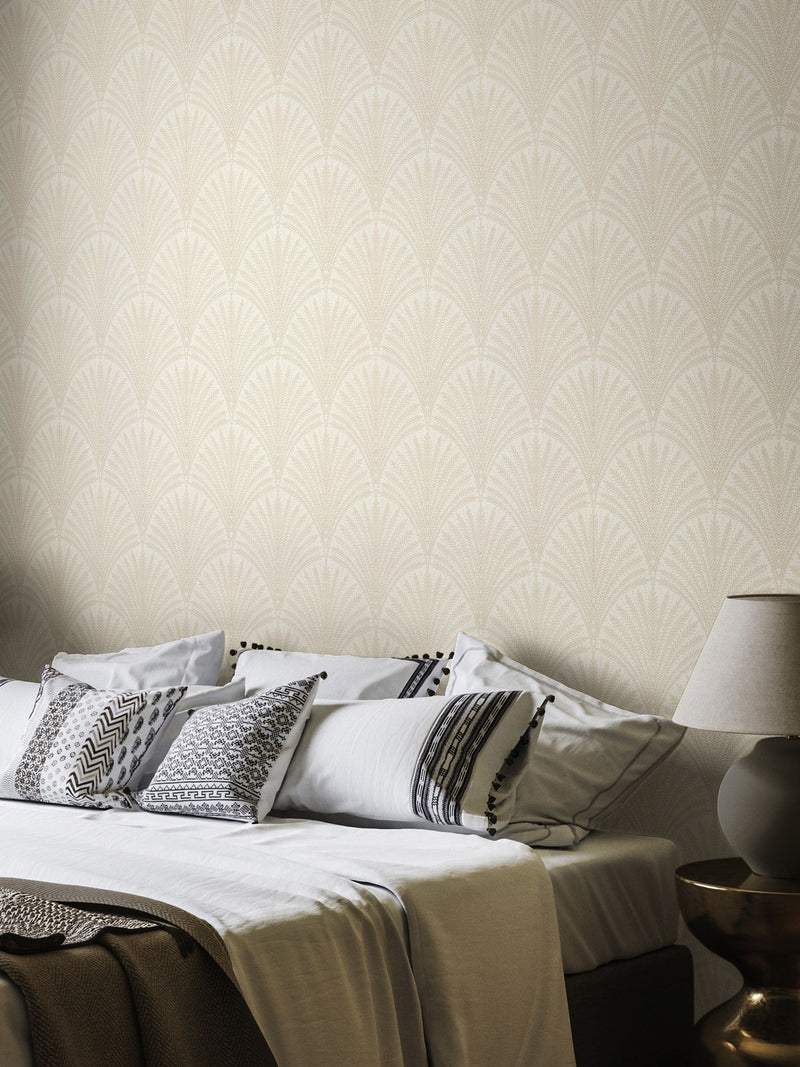 Hoopla Walls chalk leaf fan wallpaper 10m (British brand)