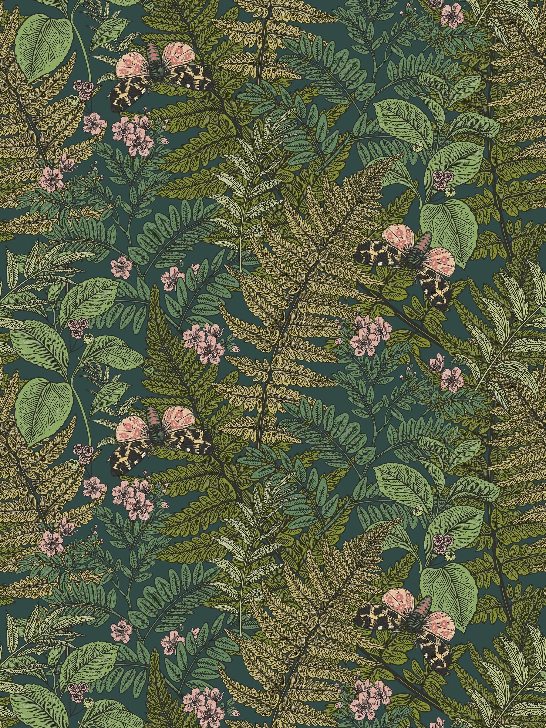 Hoopla Walls Mix Wild Ferns wallpaper 10M, imported from the UK