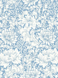 Hoopla Walls Wedgewood Blue Chrysanthemum wallpaper 10m, imported from the UK
