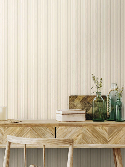 Next Hoopla Walls Taupe Chalk Stripe Wallpaper 10m- Buy online at McGrocer