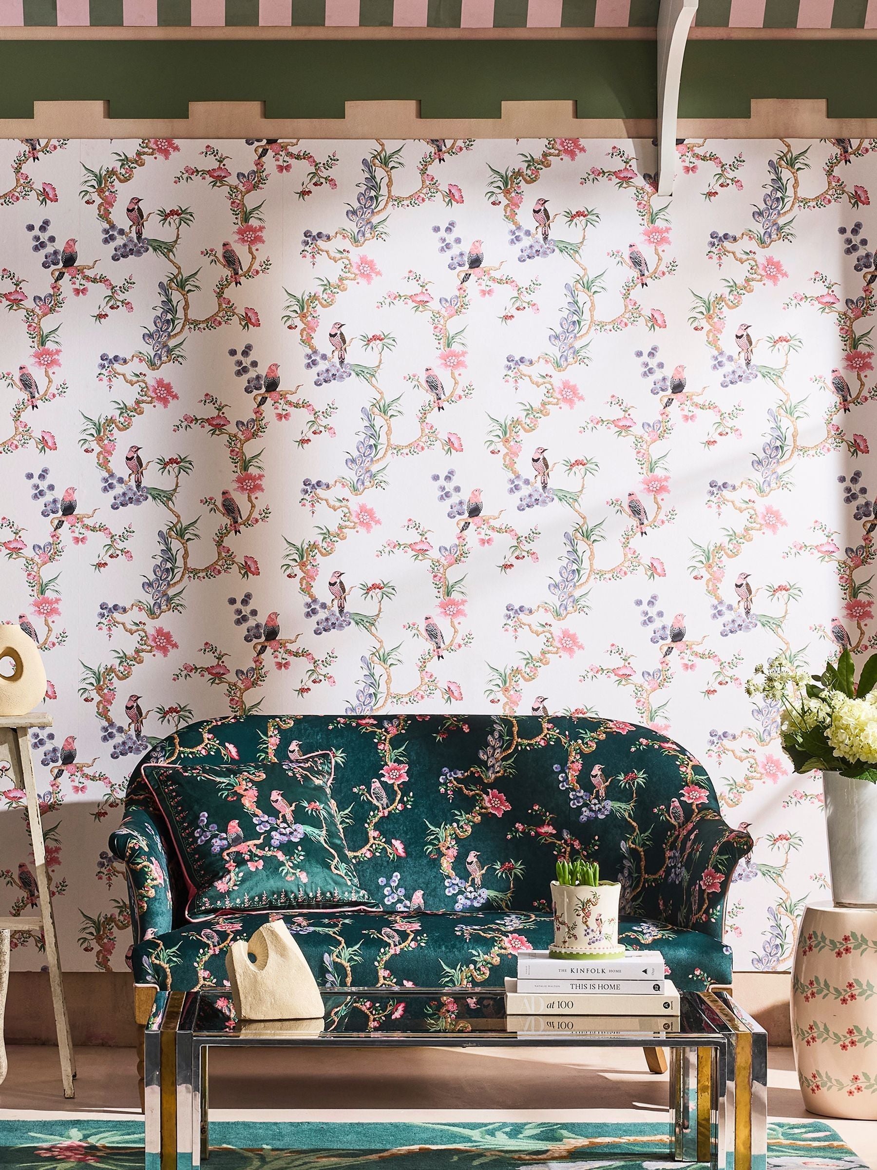 Cath Kidston Spring Birds & Berries wallpaper, imported from the UK