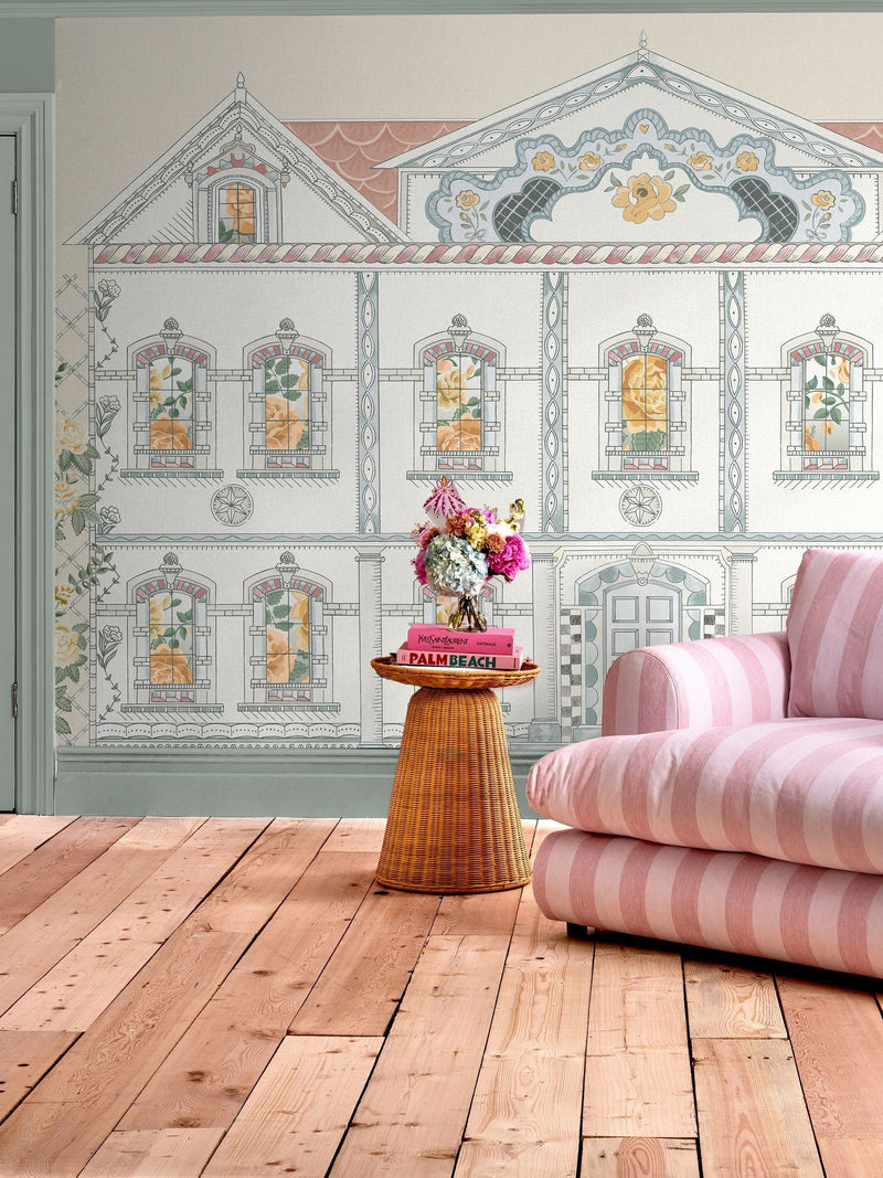 Cath Kidston Pastel Doll House Mural 4 x 2.5m