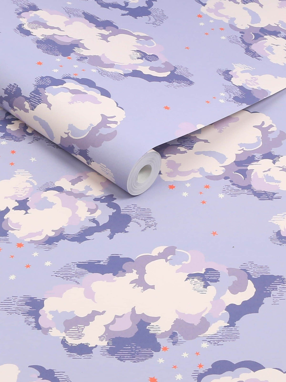 Cath Kidston Violet Silver Linings Wallpaper