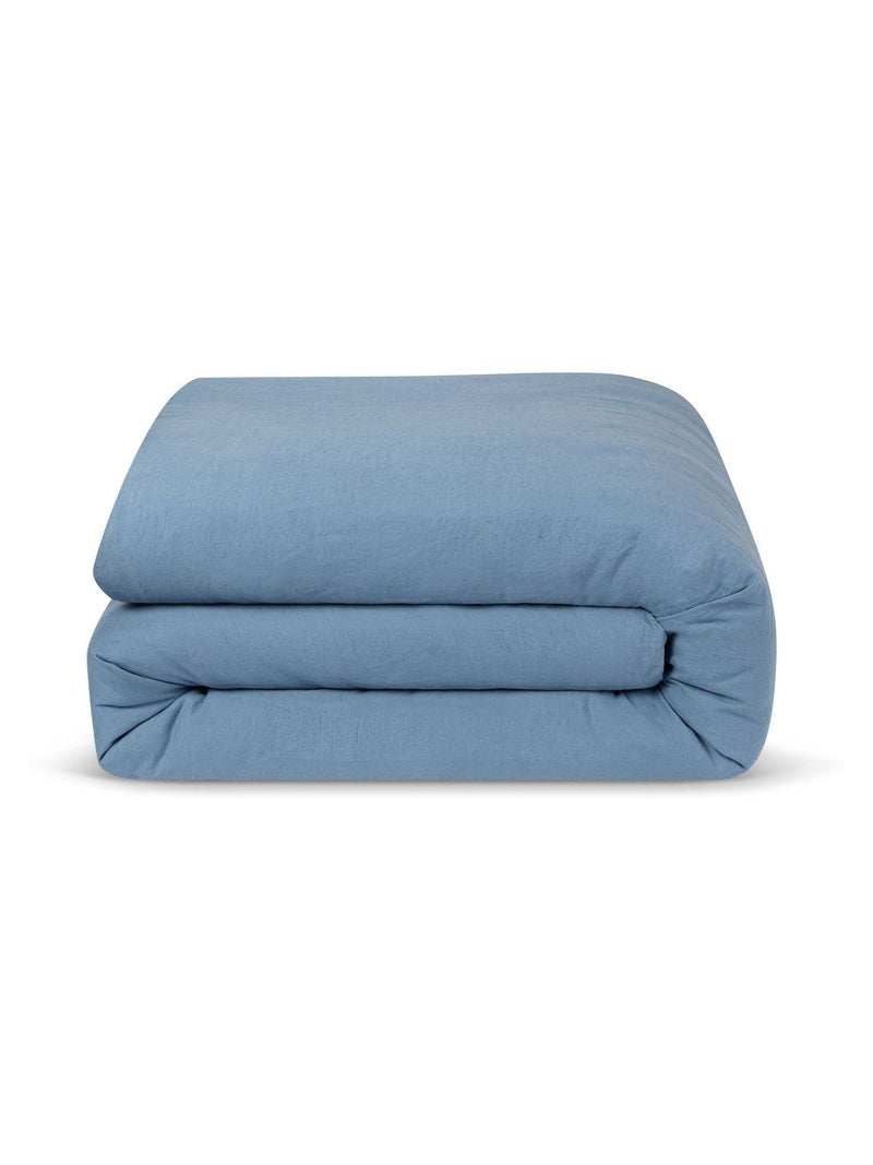 Piglet in Bed dusk blue linen duvet cover, imported from the UK