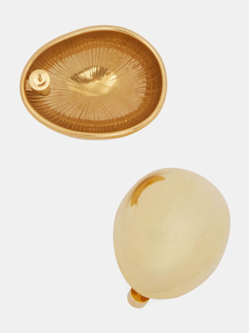 Hush gold tone chunky pebble earrings, imported from the UK