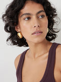 Hush gold tone chunky pebble earrings, imported from the UK