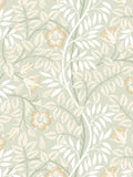 Hoopla Walls wallpaper sample Sage Green Rosehip A4, imported from the UK