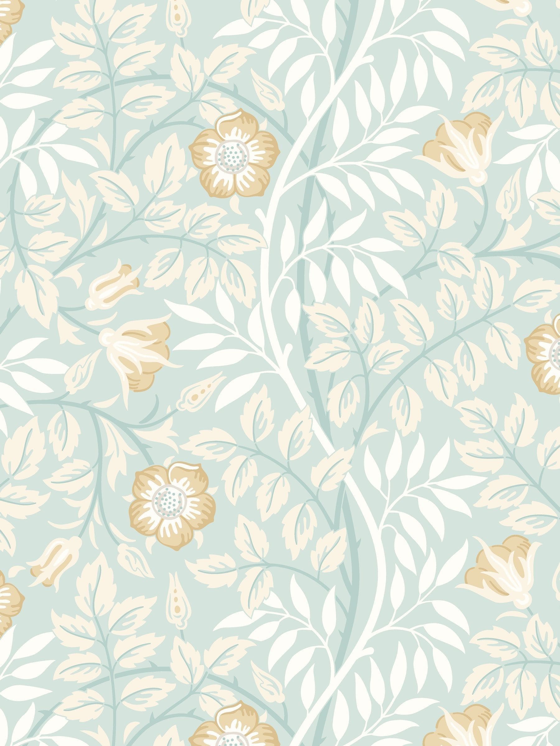 Hoopla Walls Sage Green Rosehip Wallpaper Sample A4