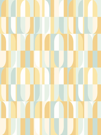 Next Hoopla Walls Mellow Yellow Building Blocks Wallpaper Sample A4- Buy online at McGrocer