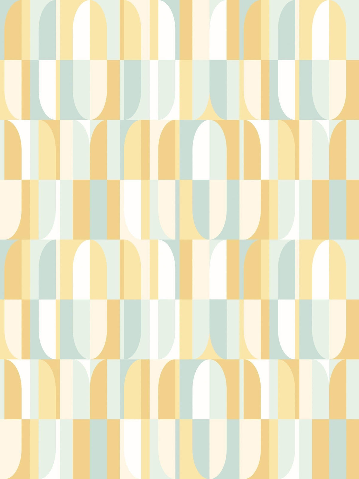 Hoopla Walls Mellow Yellow building blocks wallpaper sample A4, imported from the UK