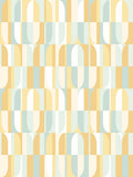 Hoopla Walls Mellow Yellow building blocks wallpaper sample A4, imported from the UK