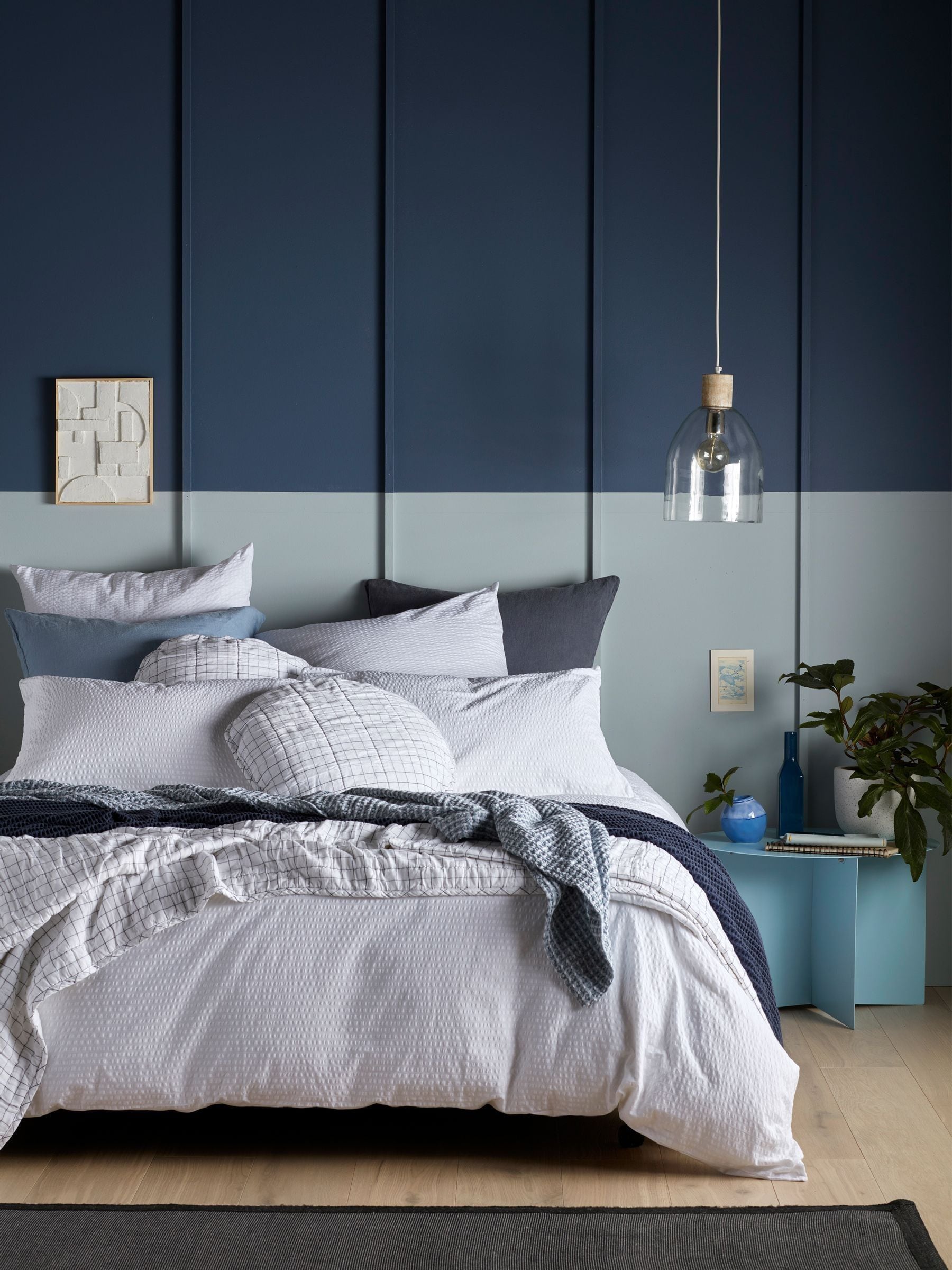 Secret Linen Store White Seersucker 100% Cotton Duvet Cover